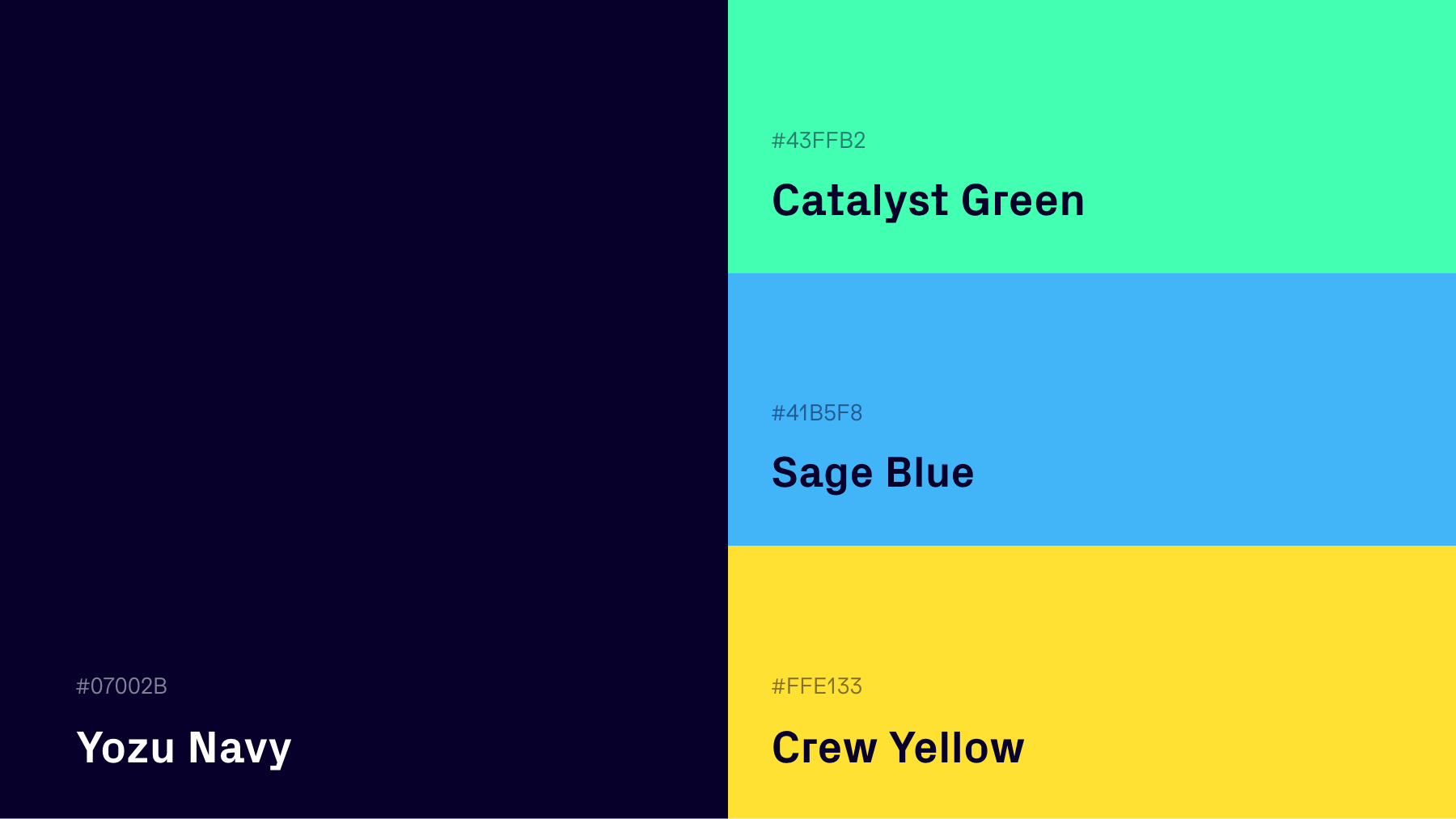 Yozu Brand Colour Scheme