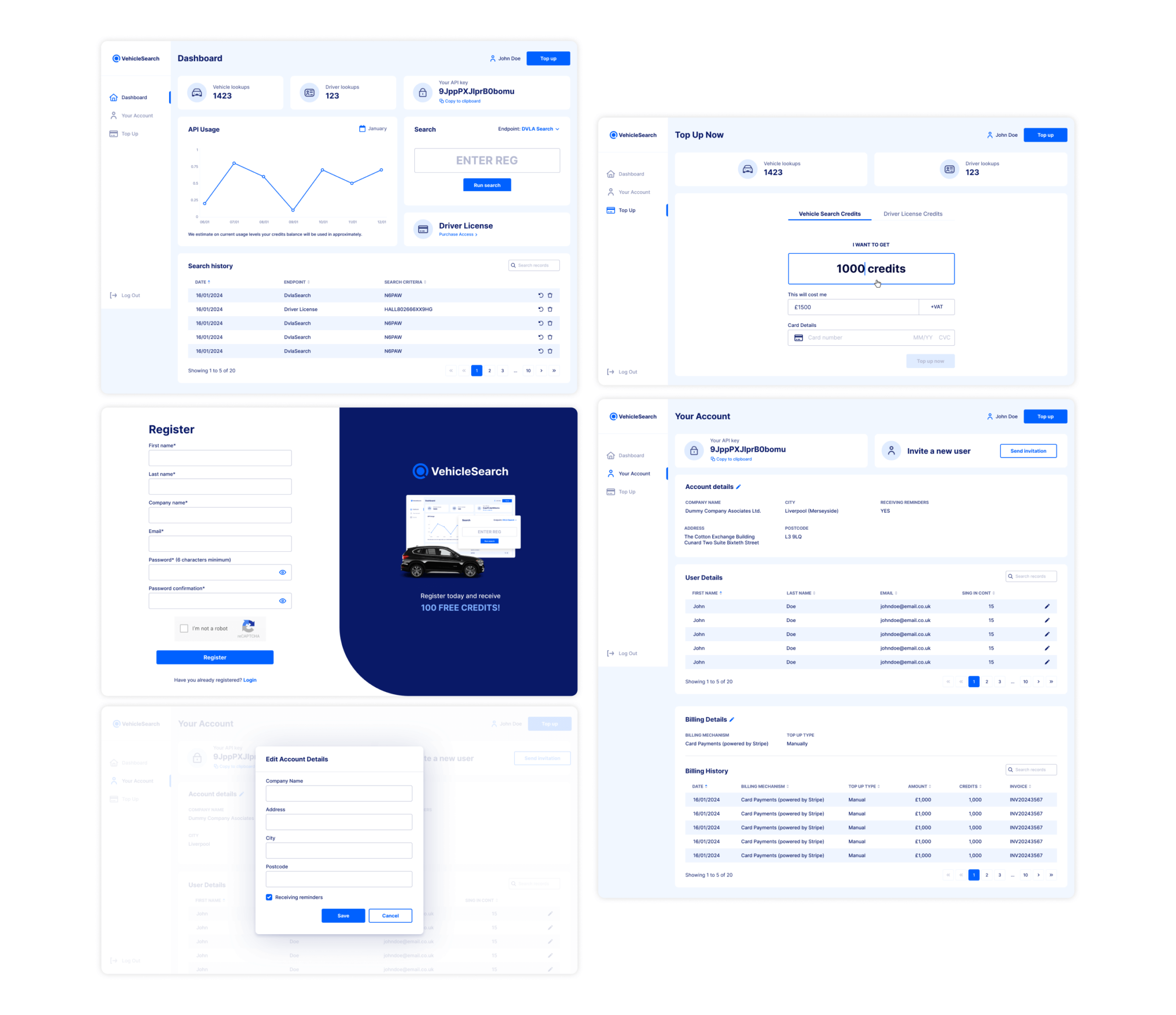 new user interface for web mobile app